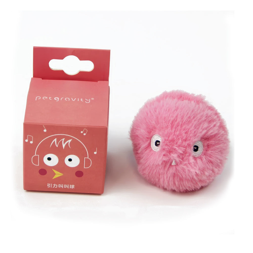 Bolinha Com Som de Bichos para Gatos - Rosa (Passarinho)