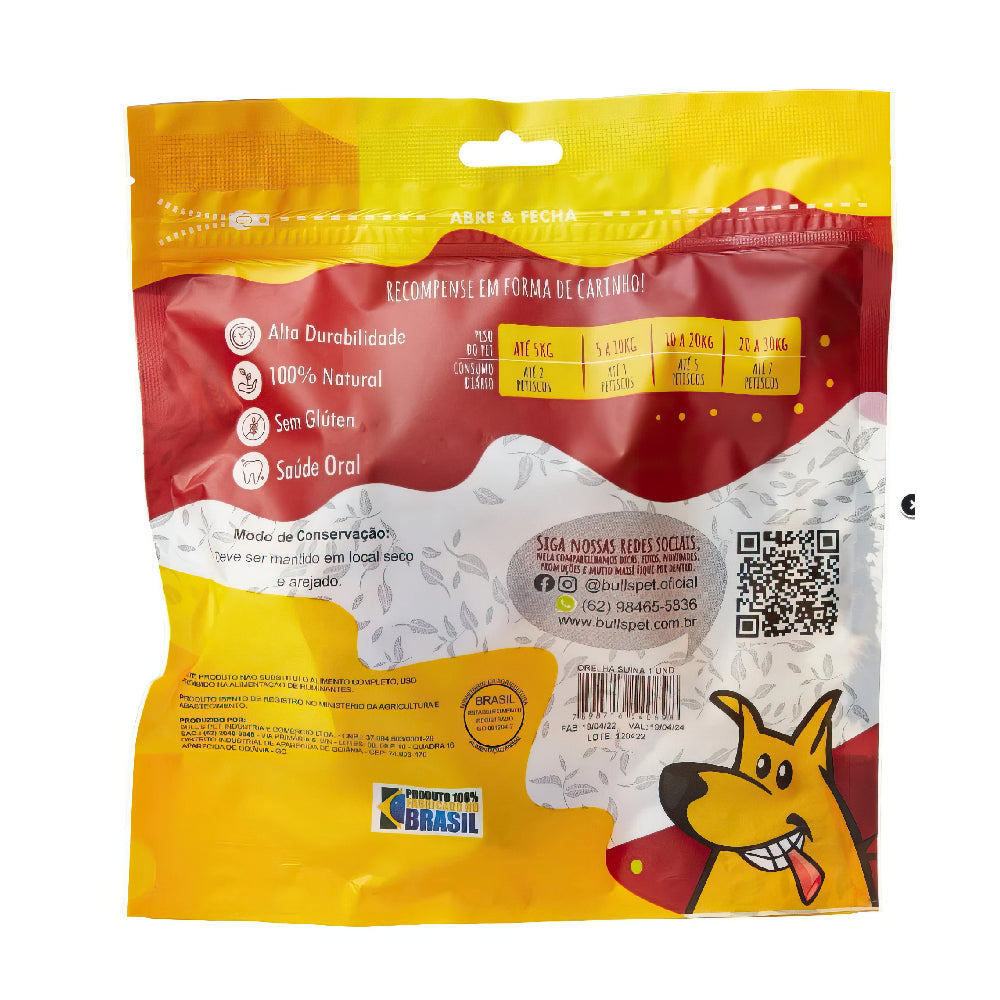Petisco Natural Orelha Suína para Cães - 1 un.
