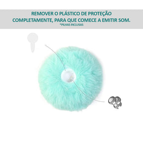 Bolinha Com Som de Bichos para Gatos - Azul (Sapo)