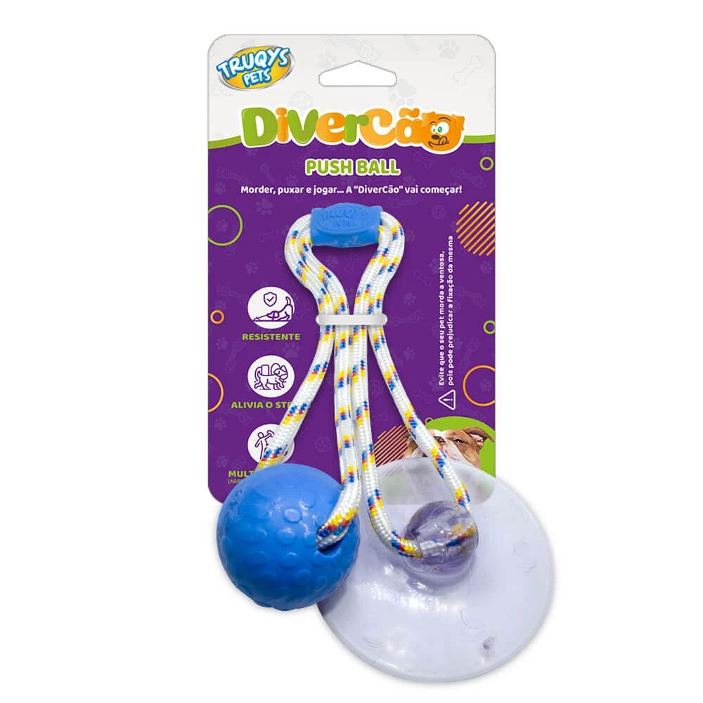 Brinquedo Push Ball Divercão - Azul