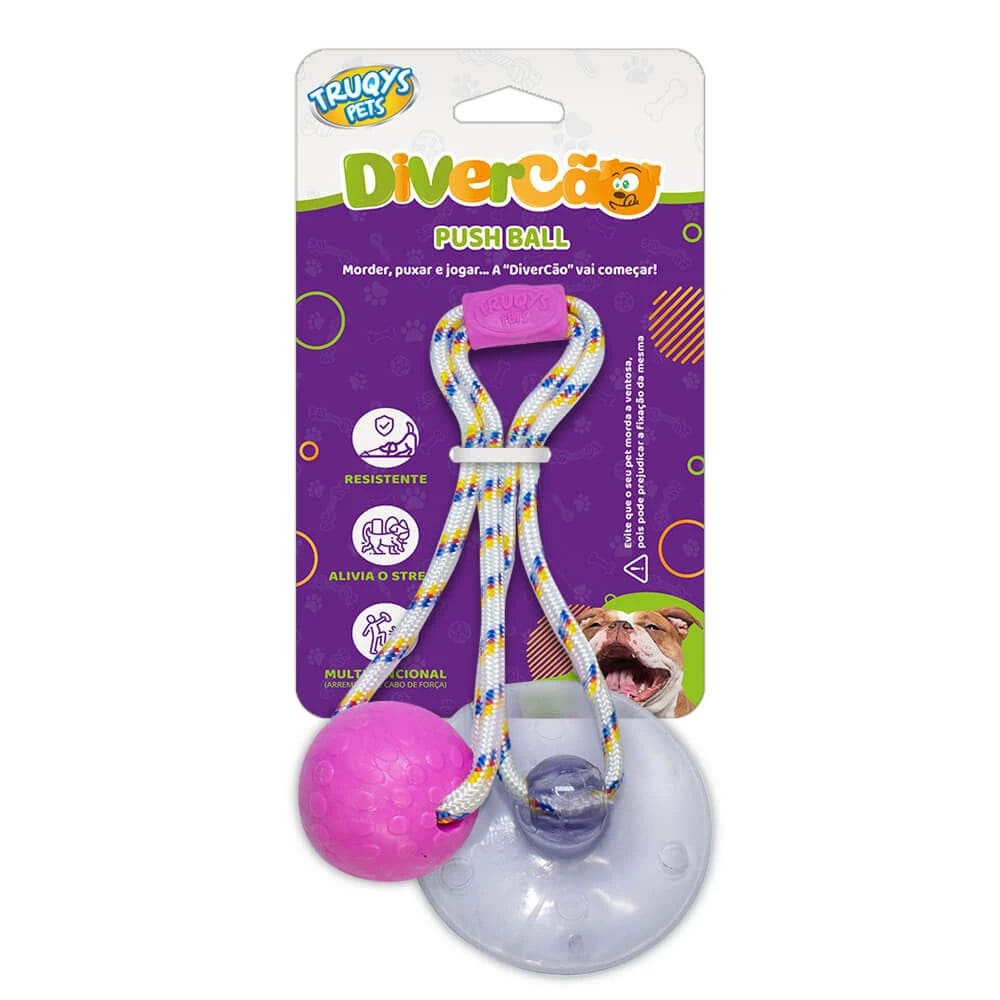 Brinquedo Push Ball Divercão - Rosa