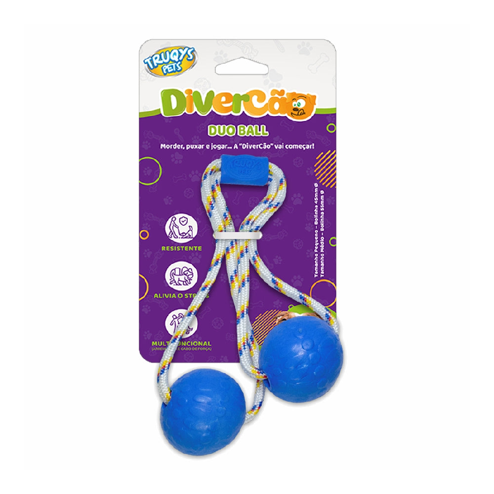 Brinquedo Duo Ball Divercão Pequeno - Azul