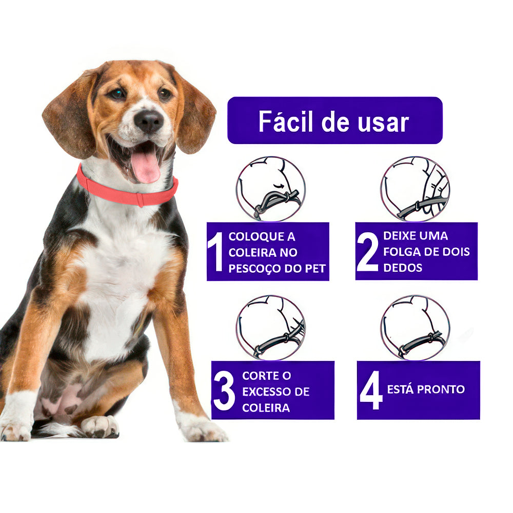 Coleira Antipulgas e Carrapatos Safe Pet para Cachorros