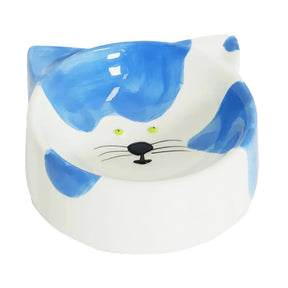 Comedouro Porcelana para Gatos - Azul/Branco - 200ml