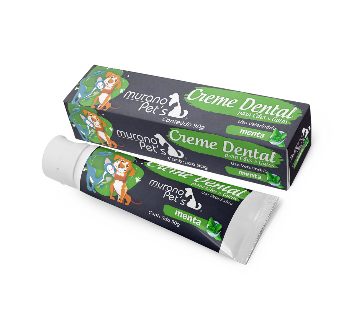 Creme Dental M. Pet's Sabor Menta para cães e gatos - 90g