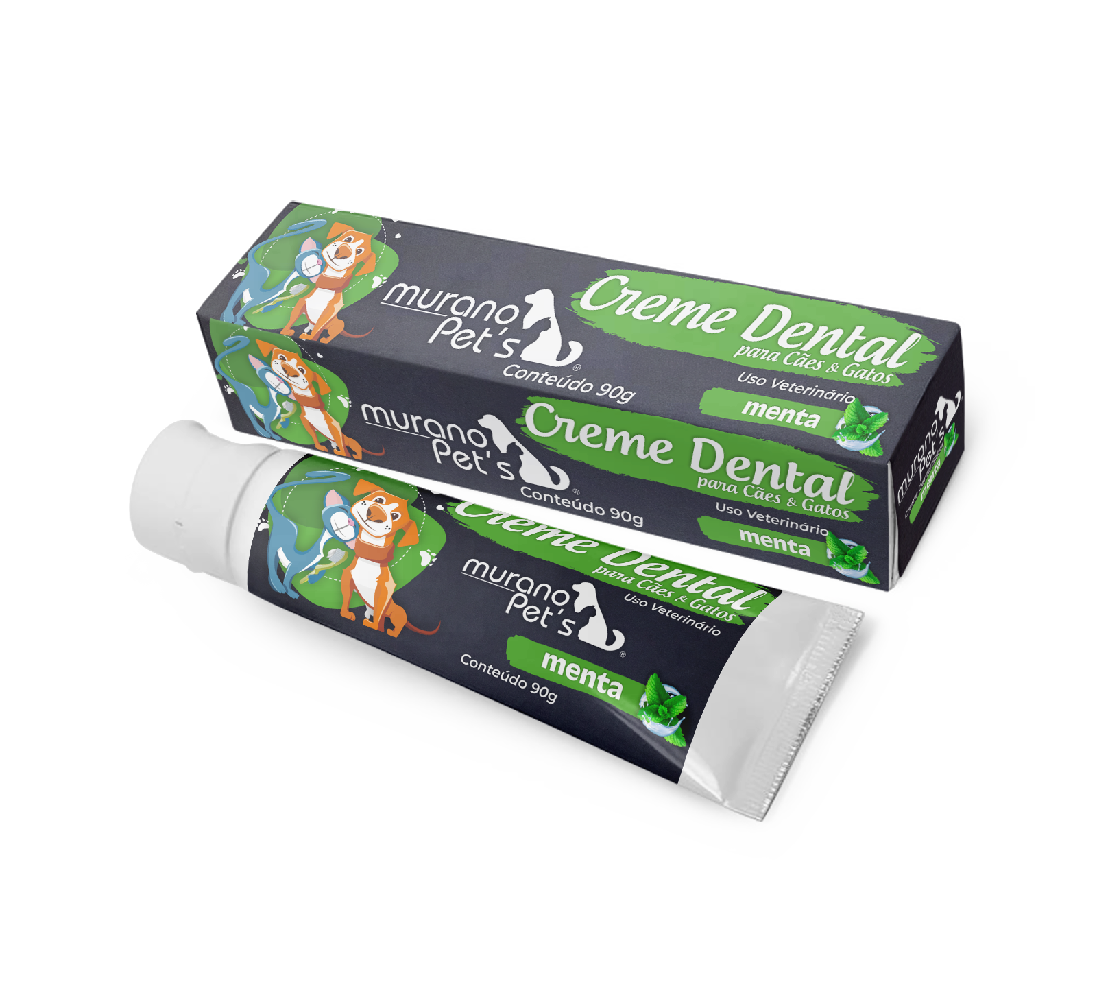 Creme Dental M. Pet's Sabor Menta para cães e gatos - 90g