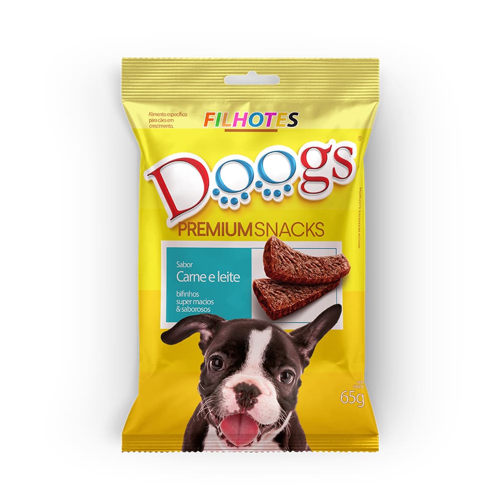 Bifinho Doogs Carne e Leite para Cães - 65g